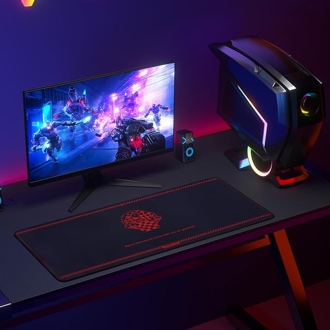 Mouse pad - Evangelion-Inspired Mystic Symbol Design Large 35.4x15.7 Stitched Edges Non-Slip Waterproof Anime Philosophy Desk Mat