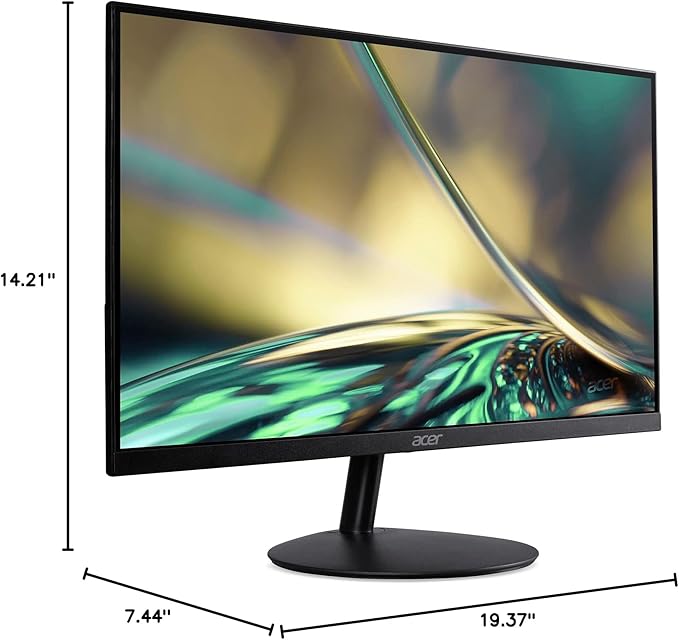 Acer SB222Q EBI 21.5 FHD 1920 x 1080 IPS Zero-Frame IPS Gaming Office Monitor | AMD FreeSync Technology | Ultra-Thin Stylish Design | Up to 100Hz | 1ms VRB | Low Blue Light | Tilt | HDMI &amp VGA Po