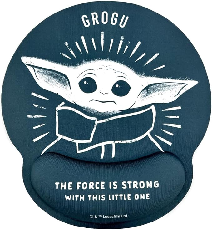 Disney Mandalorian Baby Yoda Ergonomic Grogu Mouse Pad Gel Mouse Pad with Non-Slip Wrist Rest Star Wars Mouse Pad (Official Seal)