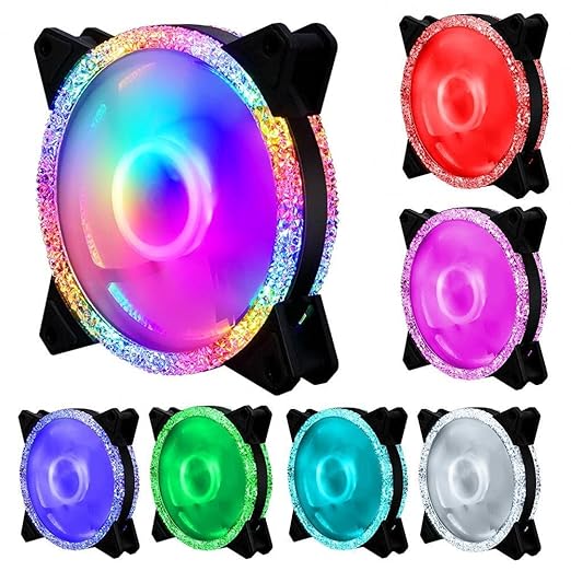 Pro PC Case Fan RGB 120mm Aura SYNC 5V/3pin Quiet CPU Cooler Sets 6 Pin Radiator Adjust Color &amp Speed