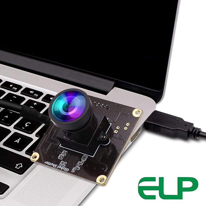 Wecamera_usb High Speed Wide Angle Global Shutter USB Camera Module for Computer 1080P Mini Webcam Board High Frame 90fps Web PC Camera Board for Laptop Raspberry Pi (110degree No Distortion Lens)