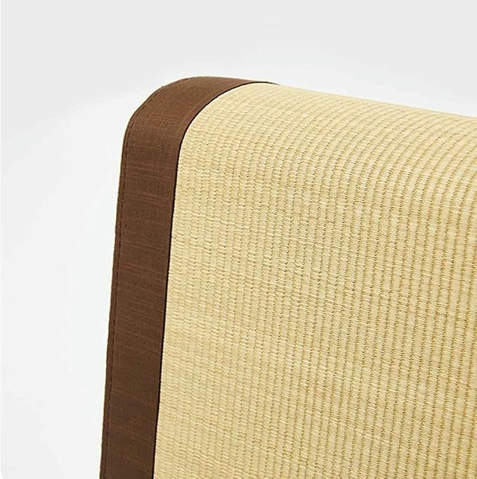 ELEFOCUS Foldable Japanese Style Tatami Chair with Backrest Lightweight Grass Chair for Meditation Lounge Reading Gaming(Curry)