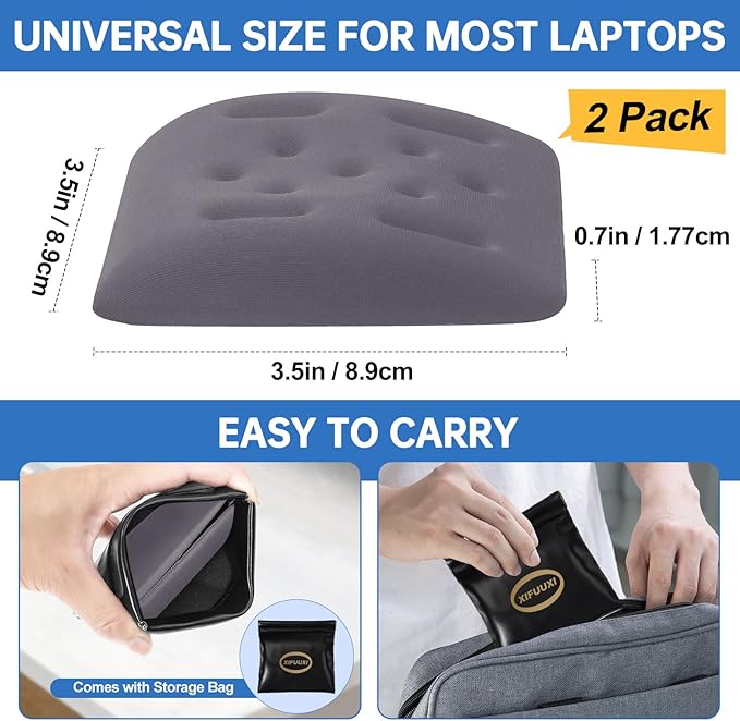 Upgraded Wrist Rest for Laptop Ergonomic Memory Foam Laptop Wrist Pads for Computer Keyboard Wrist Support Cushion for Typing (Gray)