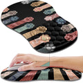 Hokafenle Ergonomic Mouse Pad Wrist Support Wrist Rest Mousepad for Carpal Tunnel Pain Relief with Integrated Memory Foam Slope Massage Bulge (11.8x7.9 inchCute Cat Claw