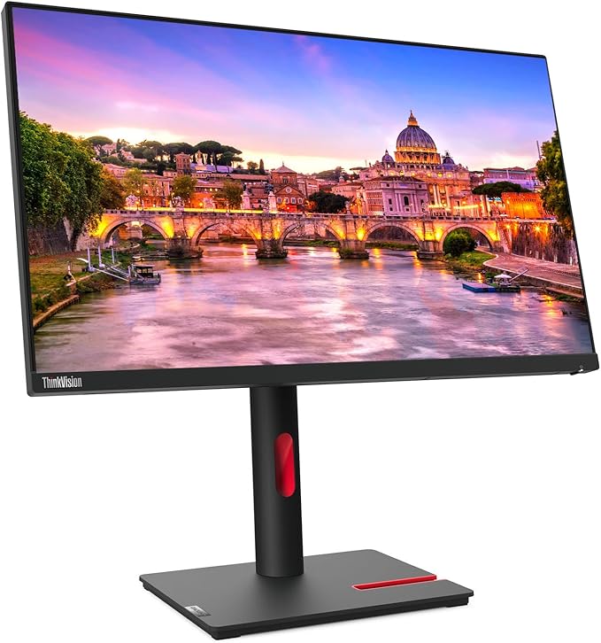 Lenovo ThinkVision T24i 24-inch 1920 x 1080 LED FHD LCD 2-Pack Bundle with HDMI DisplayPort USB Hub Dual Monitor Stand ThinkPad USB-C Dock MK270 Wireless Keyboard and Mouse and Wrist Pad