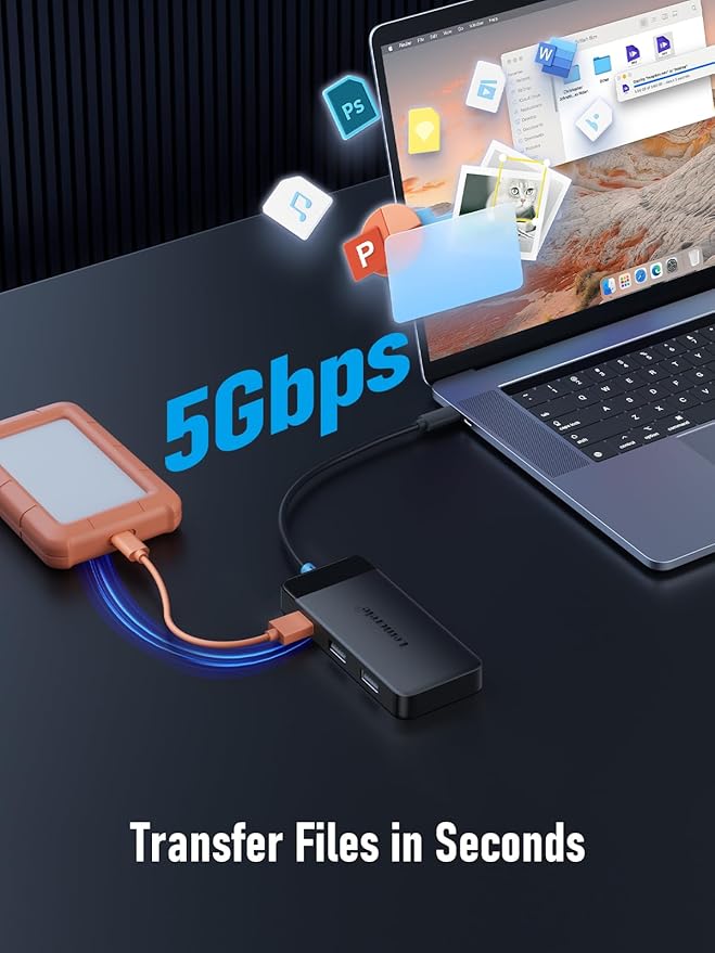 Lemorele Docking Station Dual Monitor USB C Hub Multiport Adapter w/2 HDMI 4K 5Gbps USB3.0 &amp 2 USB2.0 100W PD Charging - USB C Dock for Laptop Dell/HP/Surface(MacOS only Supports SST Mode)