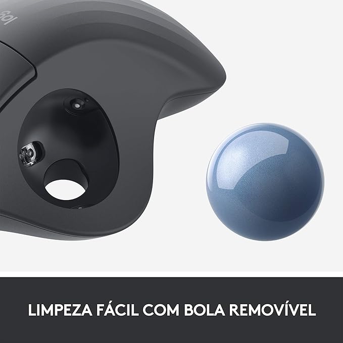 Logitech Ergo M575 Wireless Trackball Ergonomic Comfort Design Optical Wireless up to 33 feet 2000 DPI Bluetooth Technology - 910-005869 (Black) (Renewed)