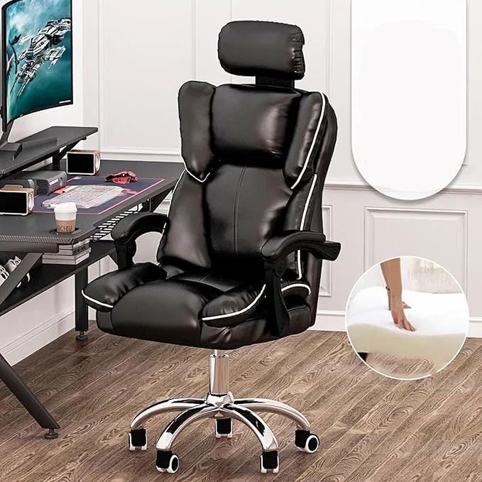 Gaming ChairErgonomic Office Computer Racing DeskHigh Back Gamer(BlackSmall)