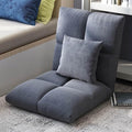 ELEFOCUS Floor Chair with 6 Adjustable Positions Folding Floor Gaming Chair with Pillow Meditating Floor Chair(/Gray B)
