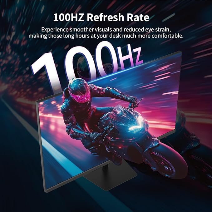 KTC 24.5 Inch 100Hz IPS Computer Monitor - FHD(1920 x 1080P) Anti-Blue Light Screen 126% sRGB 16.7M Support FreeSync and GSync PC Monitor for Casual Gaming and Working