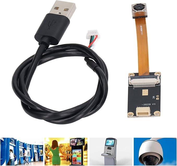 HD USB Camera Module Autofocus Video Webcam Board 5MP OV5640 with Digital Microphone - High Definition Image Wide Angle Lens Portable OTG Support for Monitoring and Industrial Use