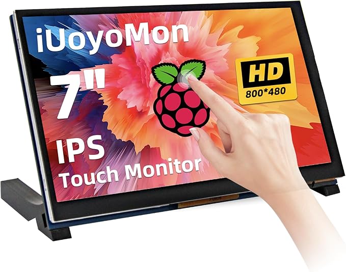 7 Inch Touchscreen MIPI DSI Display Compatible with Raspberry Pi 5/4/3/B+/A+ 800x480 Pixel Capacitive Screen Driver-Free DSI Port