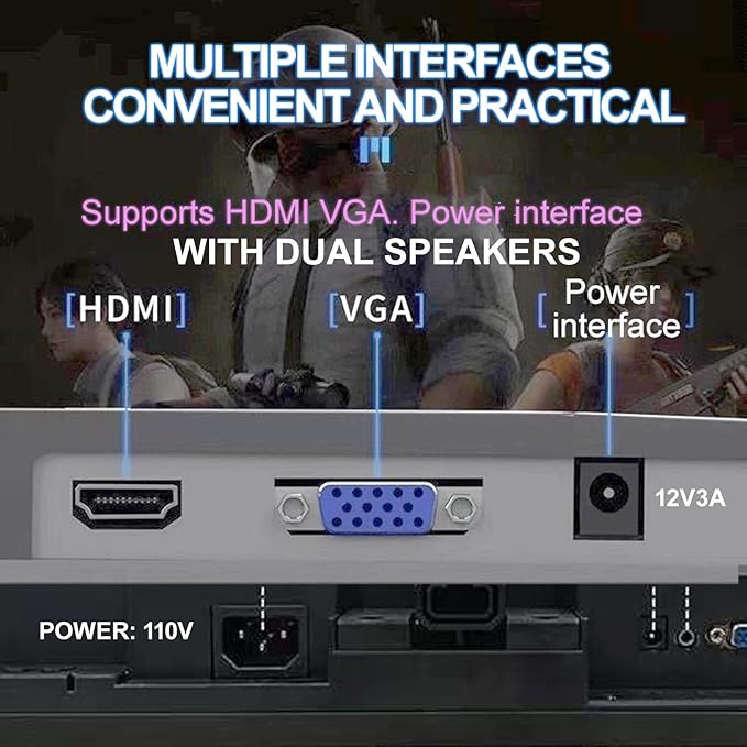 19 inch HD (1440x 900) Monitor2Packs 60Hz Refresh Rate HDMI x1 Small Thin Monitor for laptops Computers and desktopsLED Display VGA/HDMI Connection.