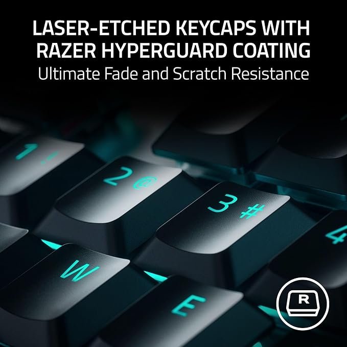 Razer DeathStalker V2 Pro Wireless Gaming Keyboard: Low-Profile Optical Switches - Linear Red - Hyperspeed Wireless &amp Bluetooth 5.0-40 Hr Battery - Ultra-Durable Coated Keycaps - Chroma RGB (Renew