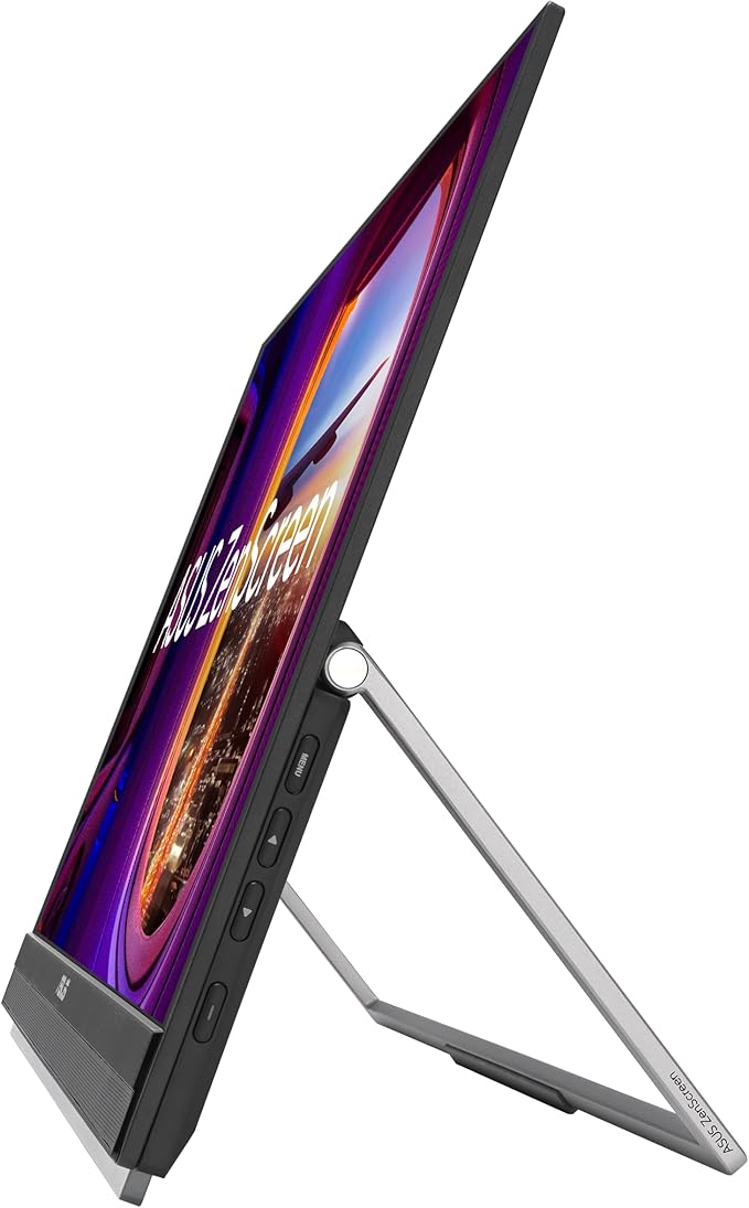 ASUS ZenScreen 22” (21.5 viewable) 1080P Portable Monitor (MB229CF) – Full HD IPS 100Hz USB-C PD 60W Speakers Carrying Handle Kickstand C-clamp Arm Partition Hook Subwoofer 3 yr Warranty