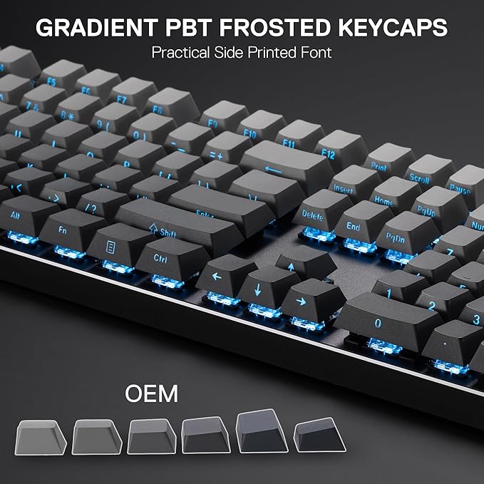Redragon K556 PRO 104 Keys Wireless RGB Gaming Keyboard Tri-Mode Aluminum Mechanical Keyboard w/Noise Dampening Layers Hot-Swap South-Facing RGB Socket Gradient PBT Keycaps &amp Custom Linear Swit