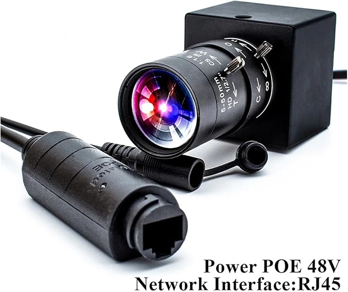 Mini 48V POE Camera Ultra HD 1080P 5 50mm 5 100mm Manual Varifocal Zoom CS Lens Industrial IP Network Security Camera
