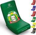 GTPLAYER Gaming Floor Rocking Chair – Rocker Floor Game Chair with Angle Limiter Stylish Patterned Design Comfortable Video Game Seat Green Cat Pattern