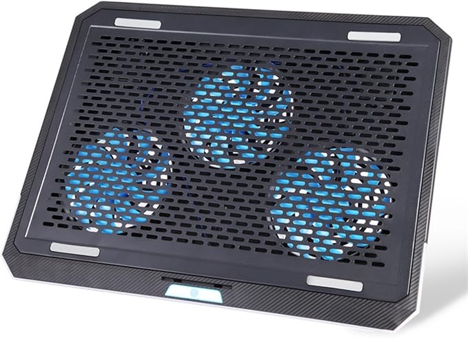 Portable Laptop Cooling Pad with RGB Lighting Silents Operations Foldable Compatibility Metal Stand