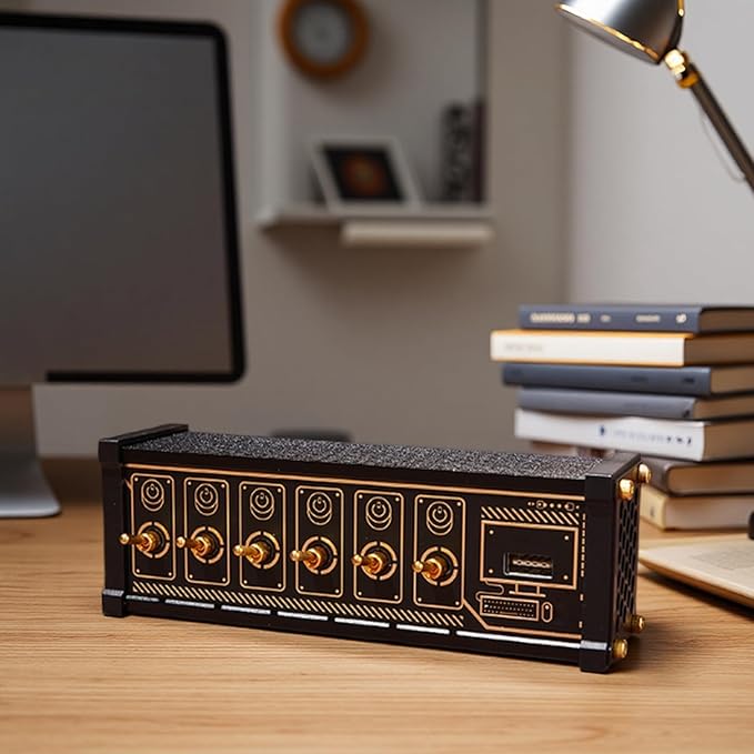 USB-C Hub Switch 6-Port USB Docking Station Gold-Plated Hub Docking Station Independent Control Knob Switch for Data Transfer Phones Tablets and Other Electronic Devices.