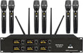 Professional 6-Channel UHF Wireless Microphone System Cordless Metal Handheld Dynamic Mics Perfect for Karaoke Church Singing DJ 262ft Range (BR-660UM)