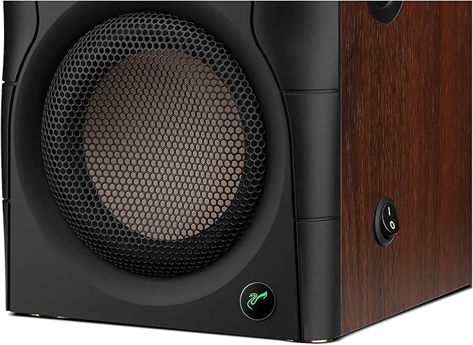 HiVi-Swans D200 Bluetooth Powered Bookshelf Speakers - Studio Monitor Speakers - Computer Speakers for TV/Turntable/PC/Monitor - 5 Inch Near Field 260w RMS - Wood Grain