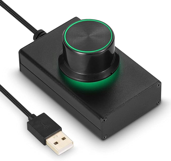 Computer Speakers for Desktop New Mini USB Volume Controller for Computer Speaker Key Mute Lossless Audio Control Knob(D)