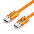 SHULIANCABLE USB C Cable USB 4 Data Cable80Gbps Data Sync Supports 16K/8K DisplaysCompatible with Thunderbolt 4/3 USB C Monitors MacBookHub Docking (Orange 3.3FT/1M)