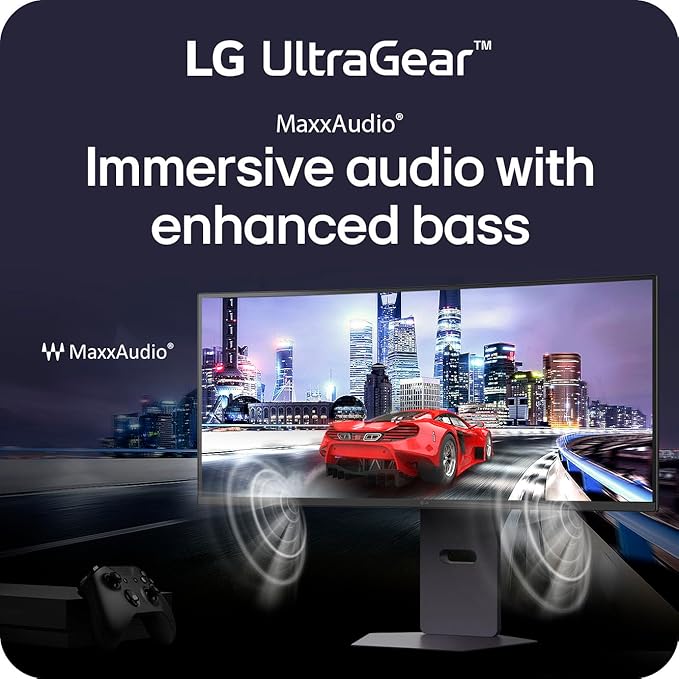 LG 34G600A-B 34 Ultragear WQHD (3440x1440) Curved Gaming Monitor 160Hz AMD FreeSync Premium HDR10 Built-in Speaker HDMI 2.1 DisplayPort Tilt/Height/Swivel Stand (Renewed)