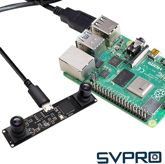 SVPRO 960P USB Stereo Camera Module for 3DVR Synchronized Dual LensUSB2.0 Driverless for WindowsLinuxAndroidMacOSCMOS OV9712 Webcam Board for Person Count &amp Biometric Retina &amp 3D Printe