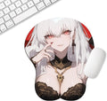 3D Mouse Pad Oppai Mouse and Keyboard with Soft Gel Wrist Rest Anime Manga Gaming Boob pad Anti-Slip Mouse Mat (Demon Queen)