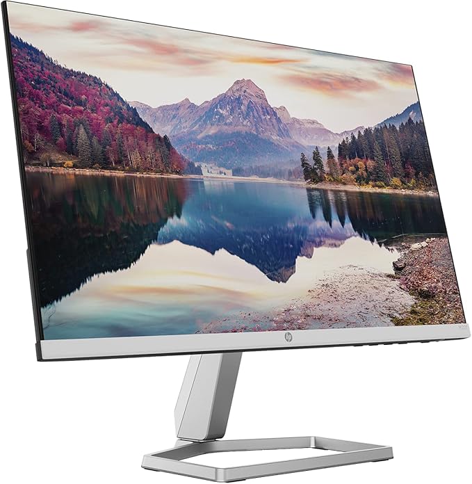 HP 22 IPS 1080P FreeSync Monitor Bundle with Docztorm Dock 22 inch IPS (1920 x 1080) Display HDMI VGA Adjustable Tilt Ideal for Home &amp Business Black &amp Silver 2 Pack
