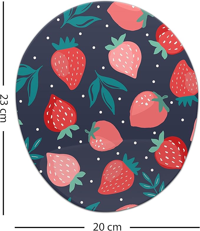 Ergonomic Mouse Pad with Wrist Rest Digital Printed Mouse Mat for Tendon Sheath Problems Non-Slip Base for Office and Home Size: 20 x 23 cm