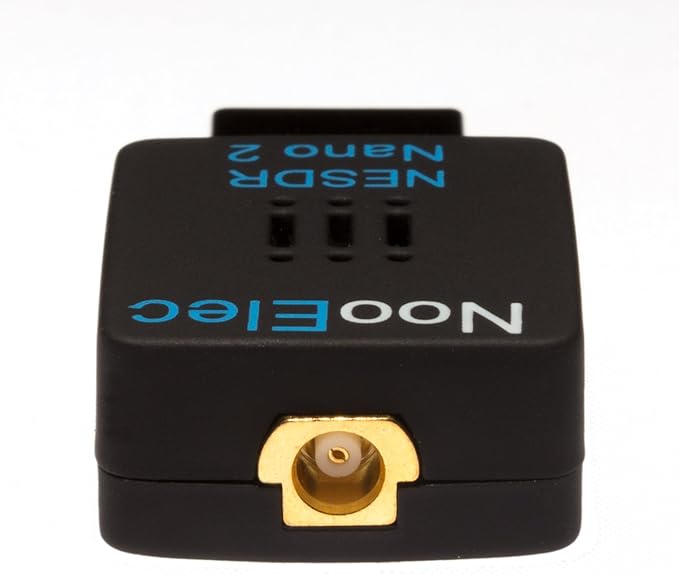 NESDR Nano 2 - Tiny Black RTL-SDR USB Set (RTL2832U R820T2) with MCX Antenna. Software Defined Radio DVB-T and ADS-B Compatible ESD Safe