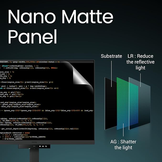 BenQ RD280U 28.2” 4K 3840x2560 3:2 Programming Monitor Eye-Care Nano Matte Panel Coding Modes MoonHalo Backlight 90W USB-C KVM VESA Mount Developer Monitor (Renewed)