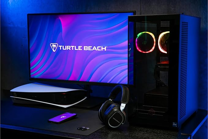 Turtle Beach Stealth 700 Gen 3 Wireless Multiplatform Amplified Gaming Headset for PS5 PS4 PC Mobile – 60mm Drivers AI Noise-Cancelling Mic Bluetooth 80-Hr Battery Dual Transmitters – Black