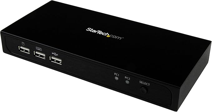 StarTech.com SV231DPU2 2-port DisplayPort KVM Switch with Built-in USB 2.0 Hub - Supports 4K Video Resolution at 30Hz - Ultra HD