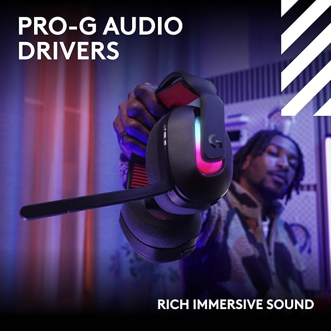Logitech G Astro A20 X Lightspeed Wireless Gaming Headset for PS5 Xbox Nintendo Switch/Switch 2 PC with 2-System PLAYSYNC Audio Bluetooth LIGHTSYNC RGB and 48 kHz Boom Mic - Black