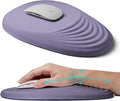 Ergonomic Mouse Pad with Wrist Rest SupportMousepad Relief Carpal Tunnel Pain Entire Memory Foam Mouse Pad with Non-Slip PU Base Wireless Mouse Pad Purple