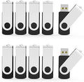 Aiibe 10 Pack 16GB Flash Drive 16GB USB 3.0 Flash Drive USB Drives USB 3.0 Memory Stick Thumb Drive Bulk 16 GB (Black)
