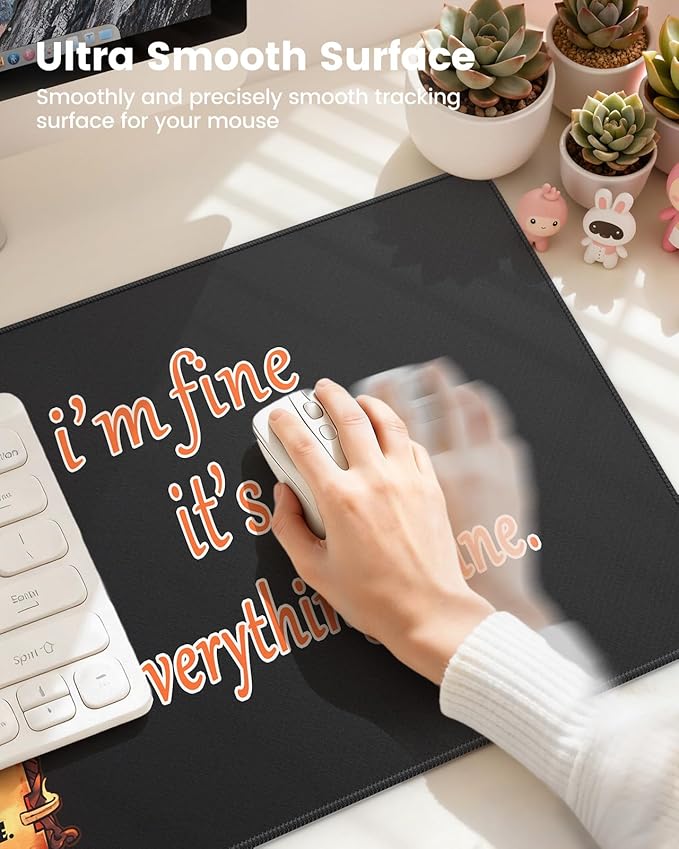 HAOCOO Dumpster Fire Mouse Pad with Wrist Rest Ergonomic Keyboard Wrist Support Large Gaming Desk Mat Set Desk Protector Mat for Office Supplies