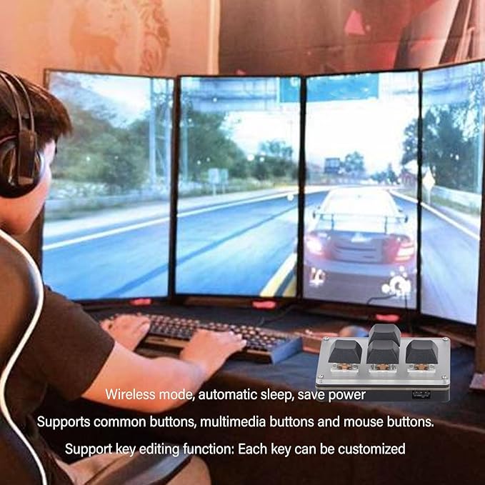 4 Key Gaming Keypad One Handed Gaming Keyboard Mini Mechanical Keyboard for Game Office Media