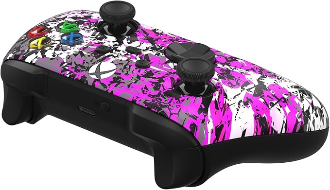 Custom Controllerzz Wireless Controller for Microsoft Xbox Series X/S &amp Xbox One - Custom Soft Touch Feel - Custom Series X/S Controller (X/S Shadow Bloom)