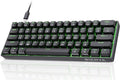 DIERYA 60% Mechanical Keyboard DK61se Wired Gaming Keyboard with Brown Switches LED Backlit Ultra-Compact 61 Keys Mini Office Keyboard for Windows Laptop PC Gamer Typist（Black）