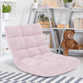 GORELAX Memory Foam Floor Chair 14-Poistion Adjustable Floor Reading Gaming Chair Recliner Folding Cushioned Meditation Chair with Back Support Padded Lazy Sofa Chair for Adults Kids (Light Pink)