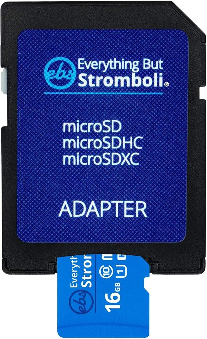 Everything But Stromboli 16GB Micro SD Memory Card w/Adapter (Bulk 3 Pack) Class 10 U1 UHS-1 TF MicroSDHC Card for Compatible Dash Cam Phone Action Cameras Security Cam Switch Digital Camera