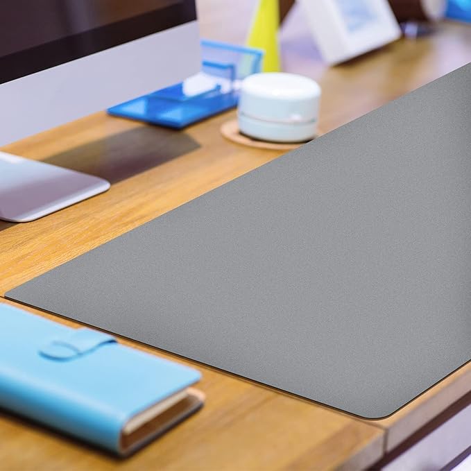 Magnetic Dry Erase Desk Mat for Making Plans31.5x15.7 Writable &amp Erasable Desk Mouse Pad with 2 Markers &amp 2 ClothsWaterproof Writing Desk Pad for Office Home School Classroom (Pale Gray)