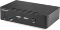 StarTech.com 2 Port DisplayPort KVM Switch - 4K 60Hz - Single Display - Dual Port UHD DP 1.2 USB KVM Switch with Integrated USB 3.0 Hub &amp Audio-Dell HP Apple Lenovo-TAA Compliant (SV231DPU34K) Bl