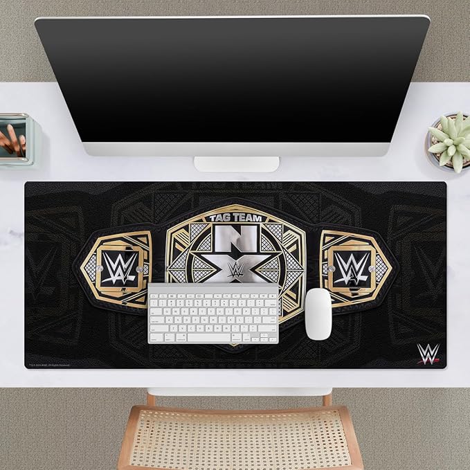 Head Case Designs Officially Licensed WWE NXT Tag Team Championship Title Belts 37.4 x 15.75 x 0.16 inches (900 x 400 mm) - XL Gaming Office Desk PC Keyboard Mouse Mat Pad
