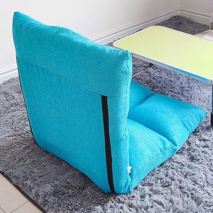 GIZNXBA Floor Chair with 6 Adjustable Positions Foldable Floor Lazy Sofa Folding Floor Gaming Chair with Pillow Meditating Floor Chair for Living Room Bedroom Office(/Brown)